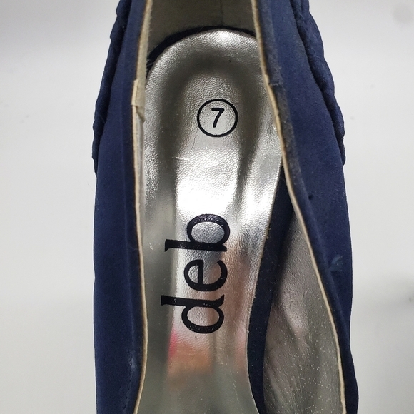 Deb Stiletto Heel Pumps Women's 7 Navy Blue - Picture 2 of 12
